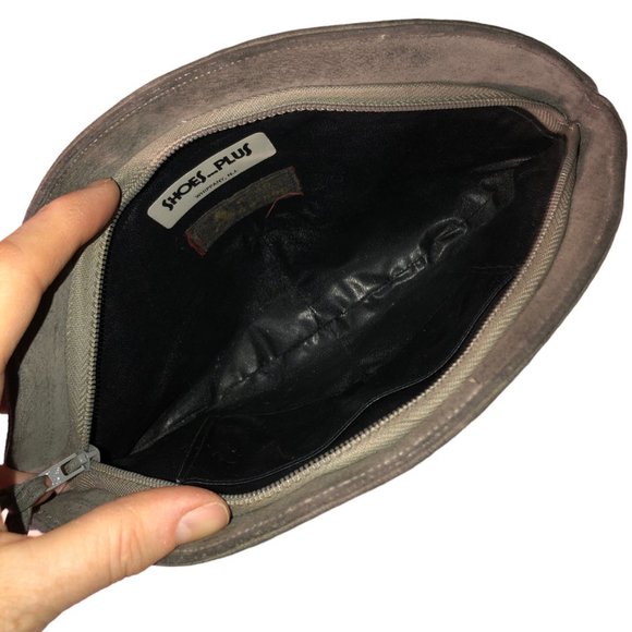 vasilis for trotting gray suede leather vintage fabulous on trend clutch… - Picture 4 of 8